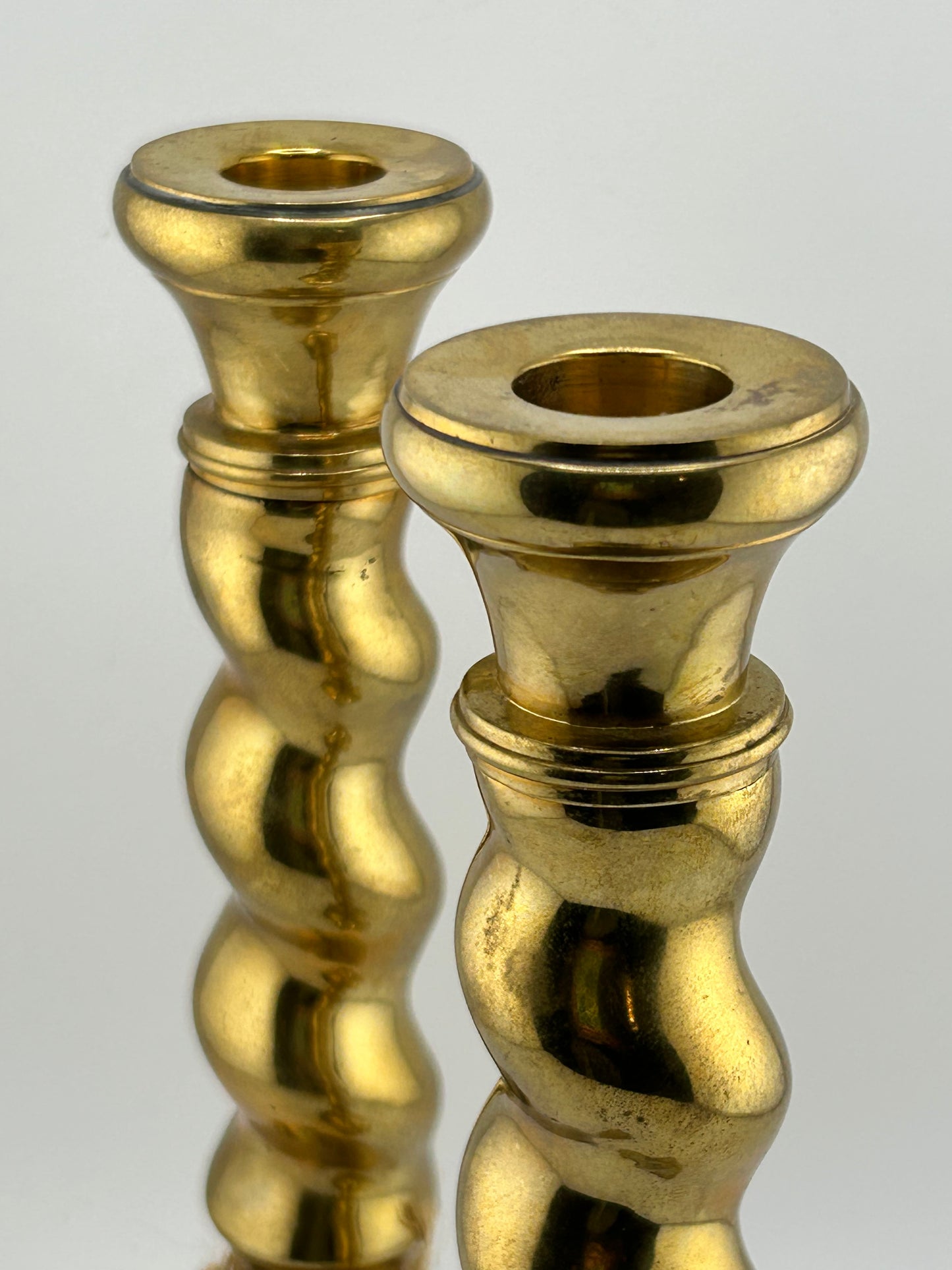 Andrea by Sadek Brass Candleholder Pair