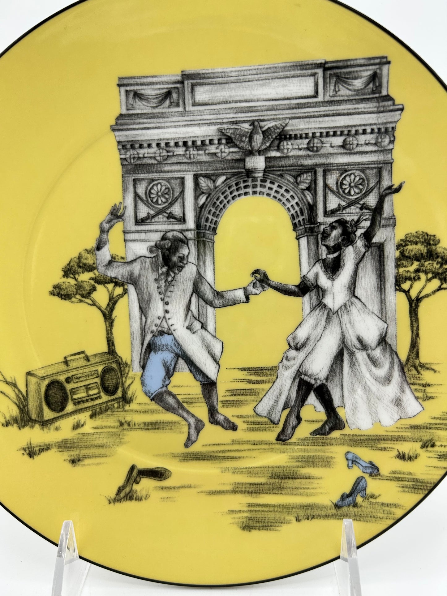 Wedgwood Sheila Bridges Harlem Toile de Jouy Accent Plate