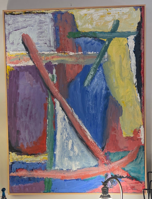 “Portland Landscape” Abstract Painting by Inez Weissman (1924-2014)