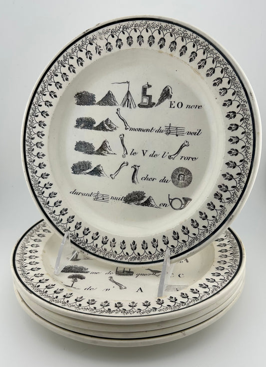 Montereau Rebus Puzzle Plates (Set of 5)