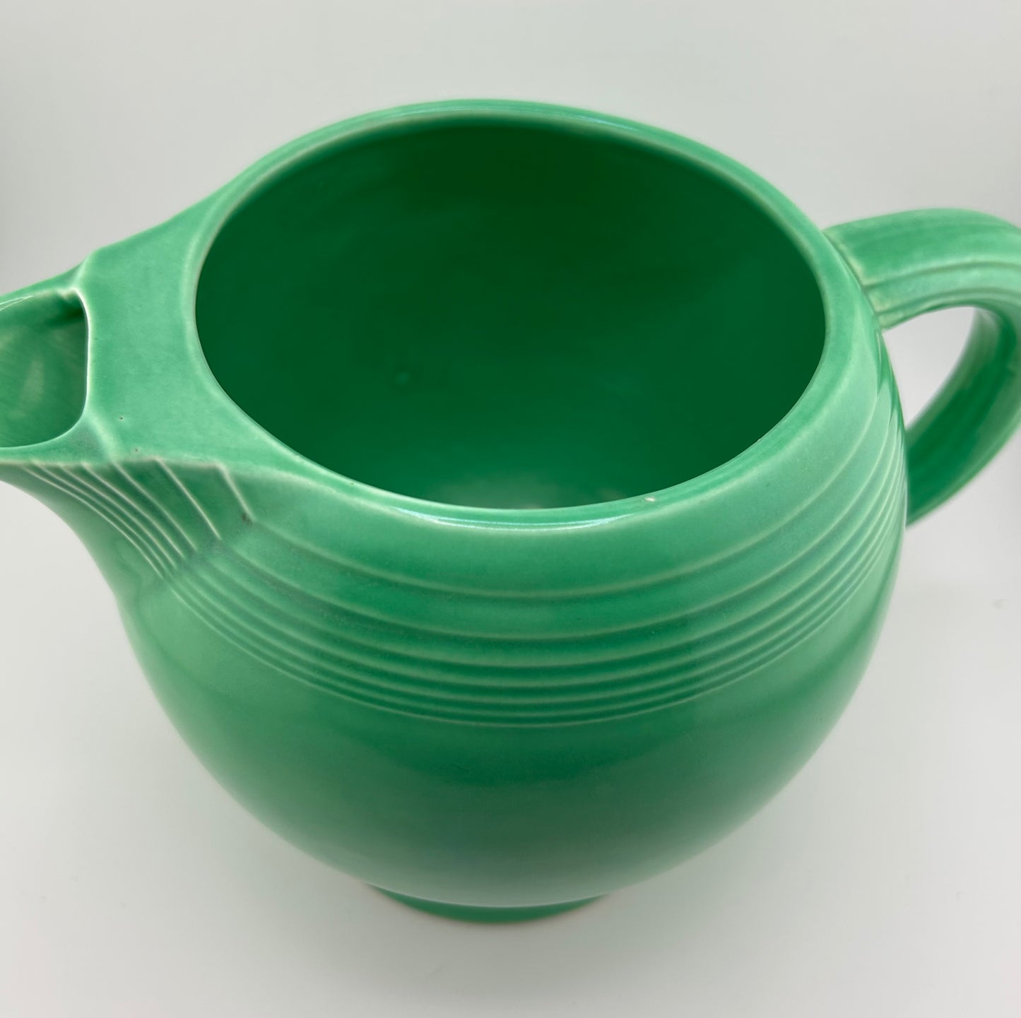 Vintage Fiestaware Green Ice Lip Pitcher