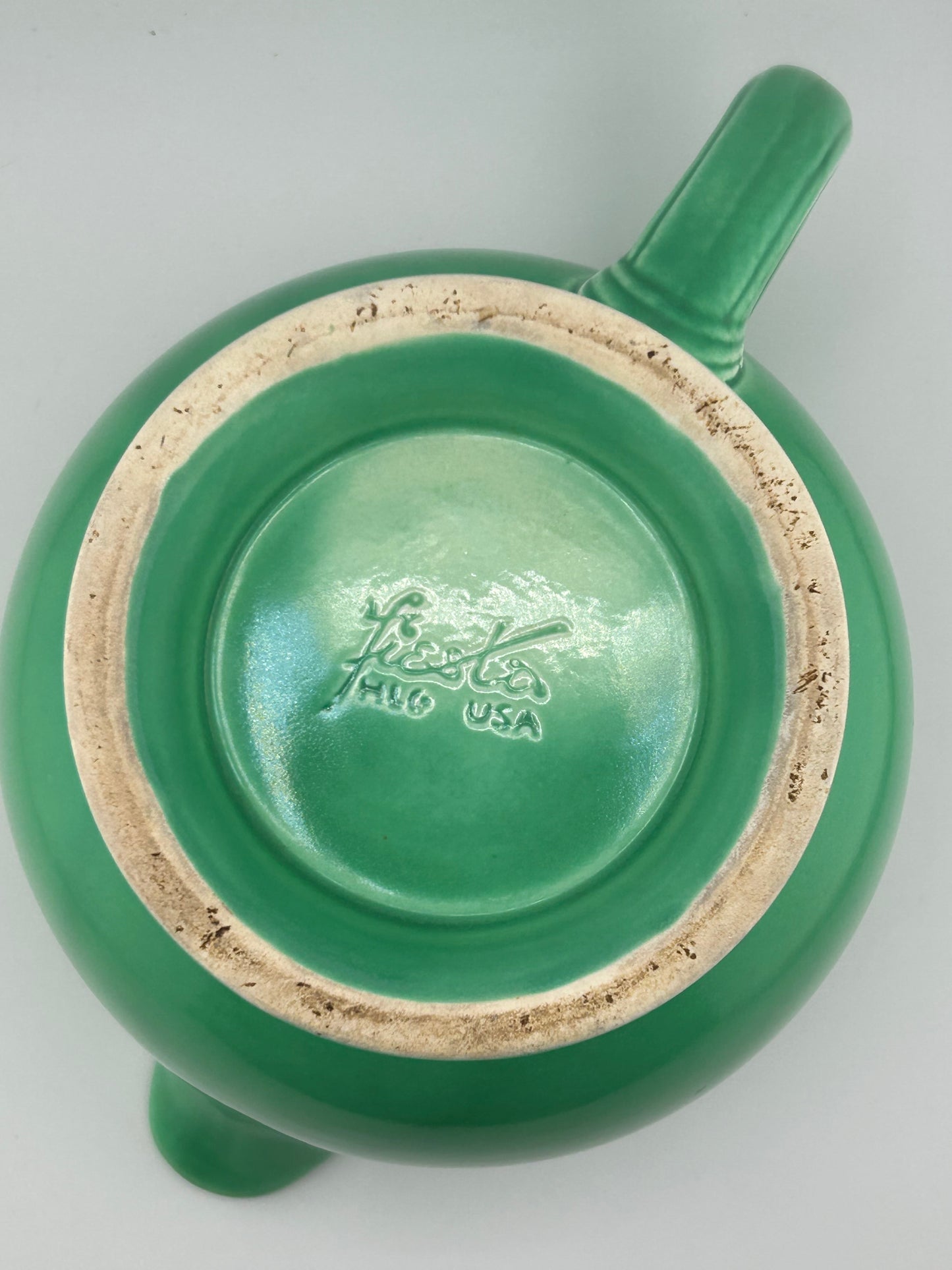 Vintage Fiestaware Green Ice Lip Pitcher