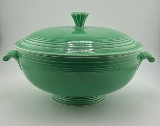 Vintage Fiestaware Green Covered Casserole