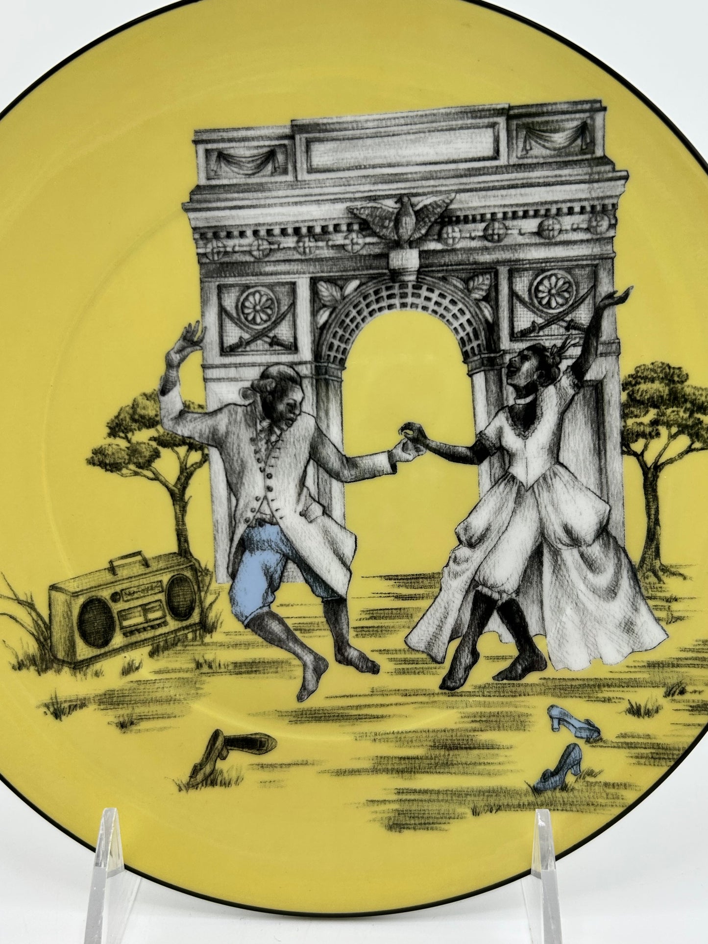 Wedgwood Sheila Bridges Harlem Toile de Jouy Accent Plate