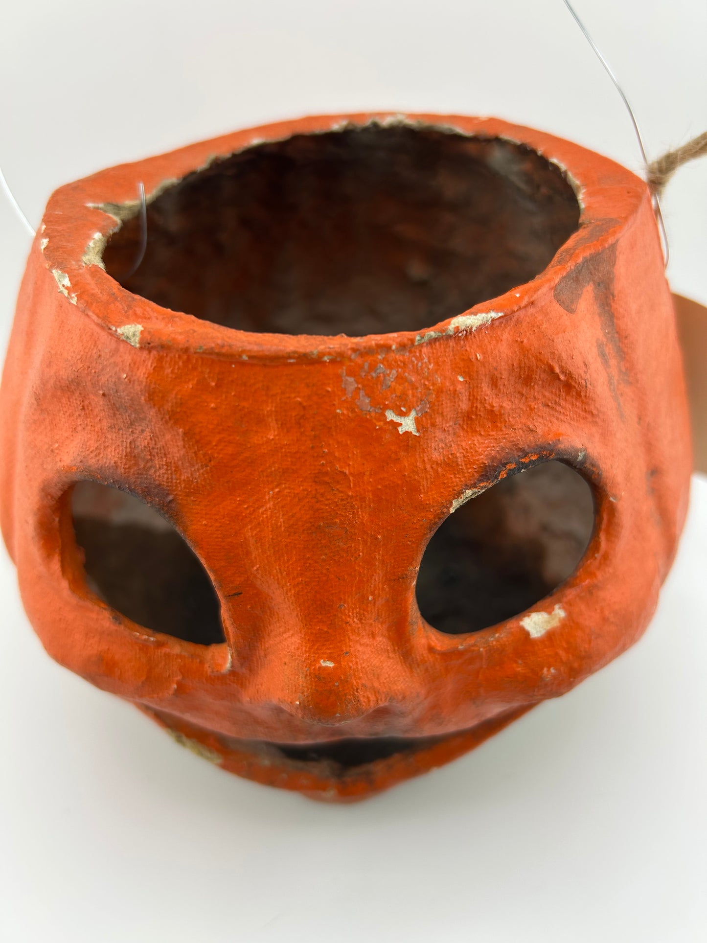 Vintage 5.5” Paper Mache Jack O Lantern