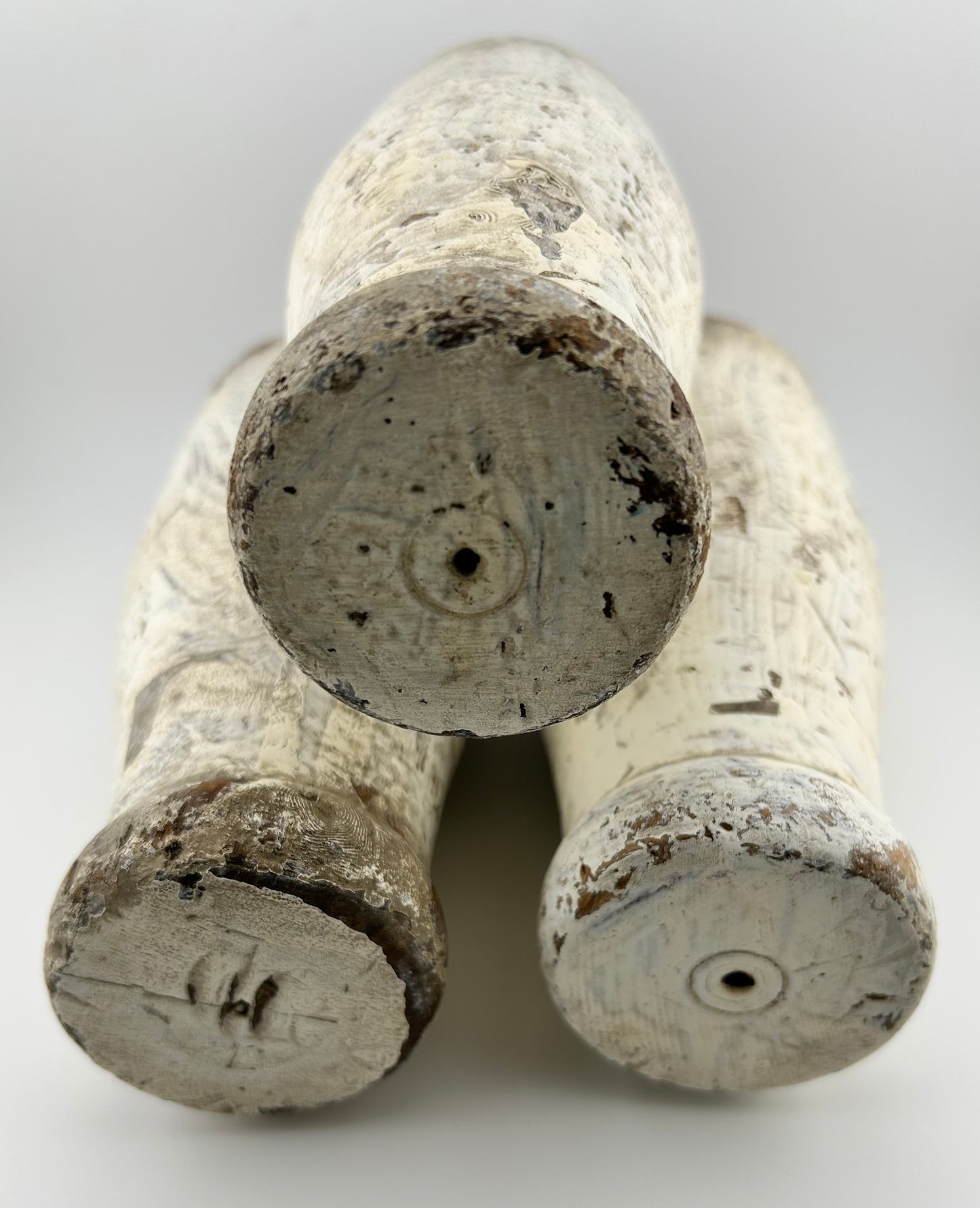 Antique Wood Carnival Milk Bottles (Set of 3)