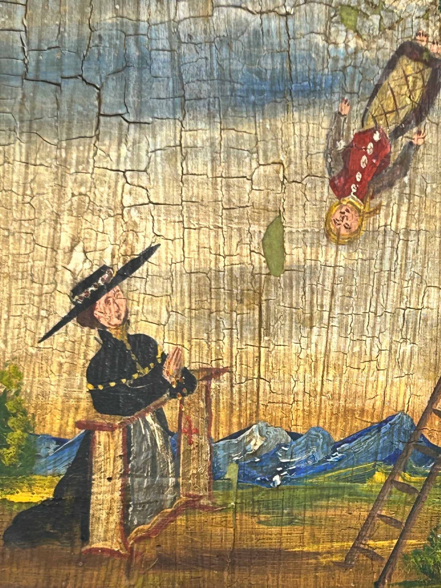 Antique German Painted Plaque