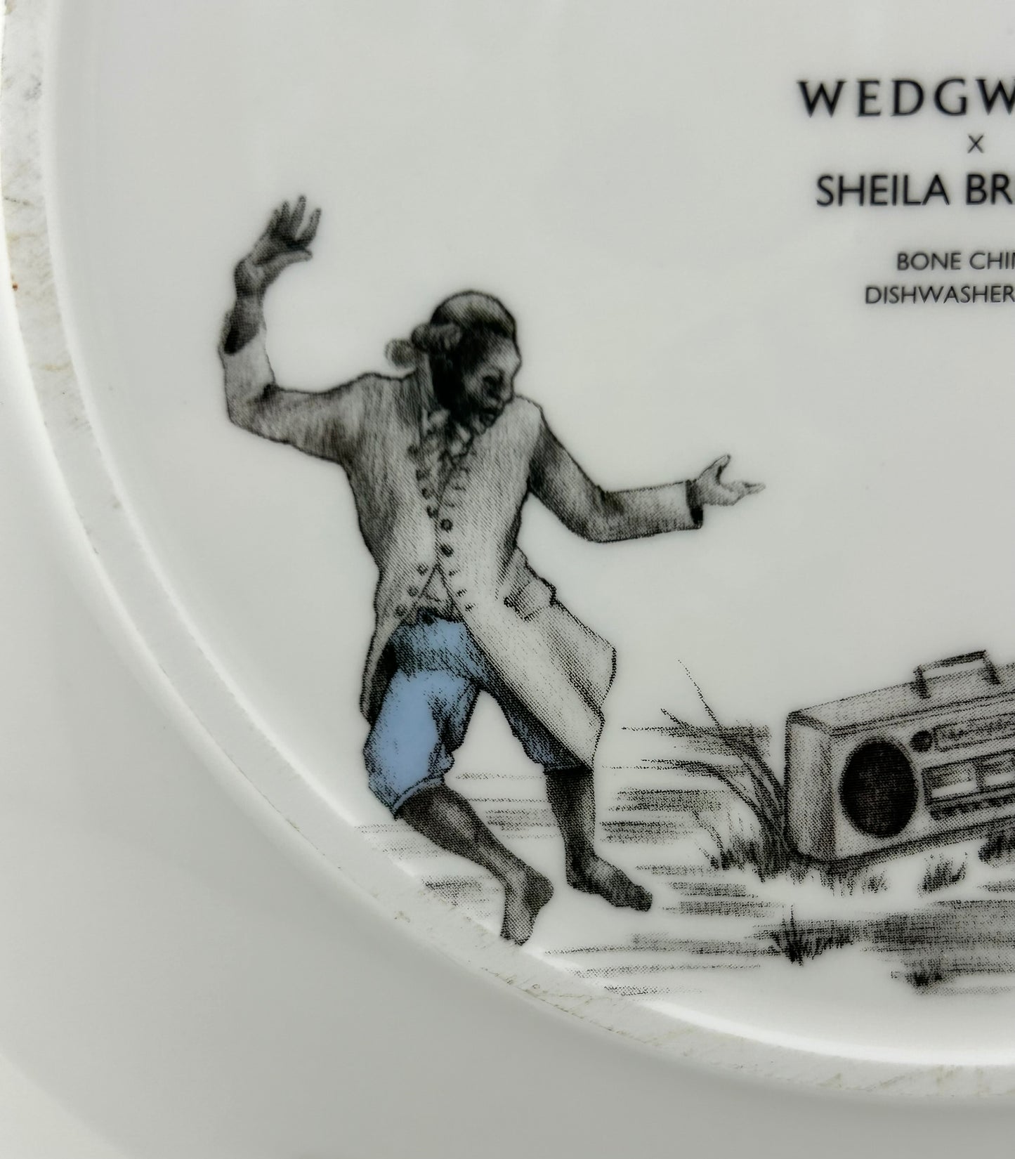 Wedgwood Sheila Bridges Harlem Toile de Jouy Accent Plate
