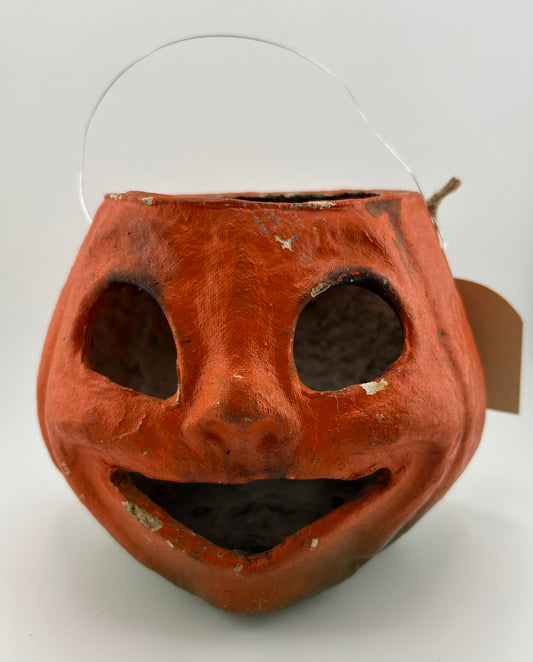 Vintage 5.5” Paper Mache Jack O Lantern