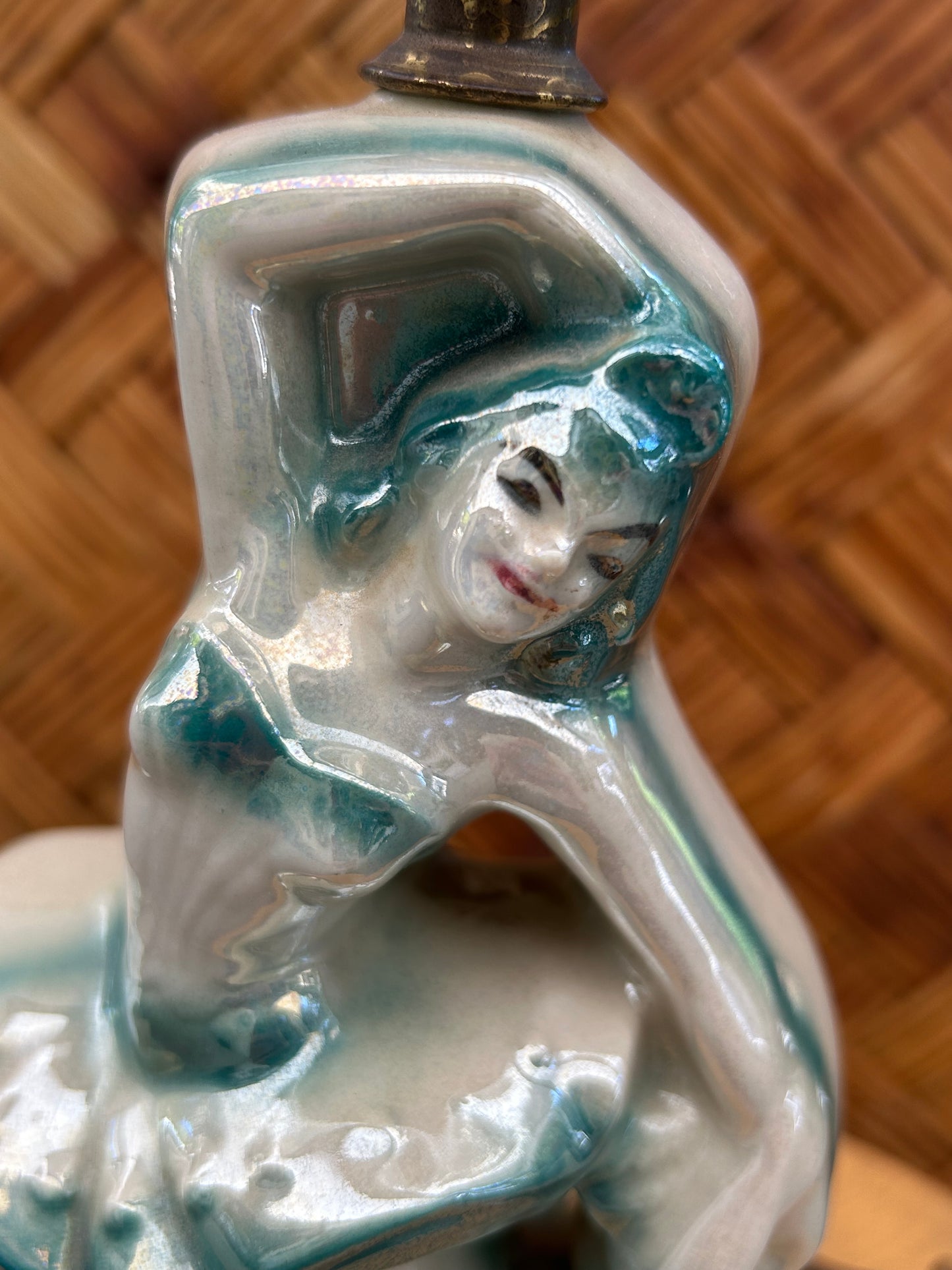 Vintage Lustreware Ballerina Lamp