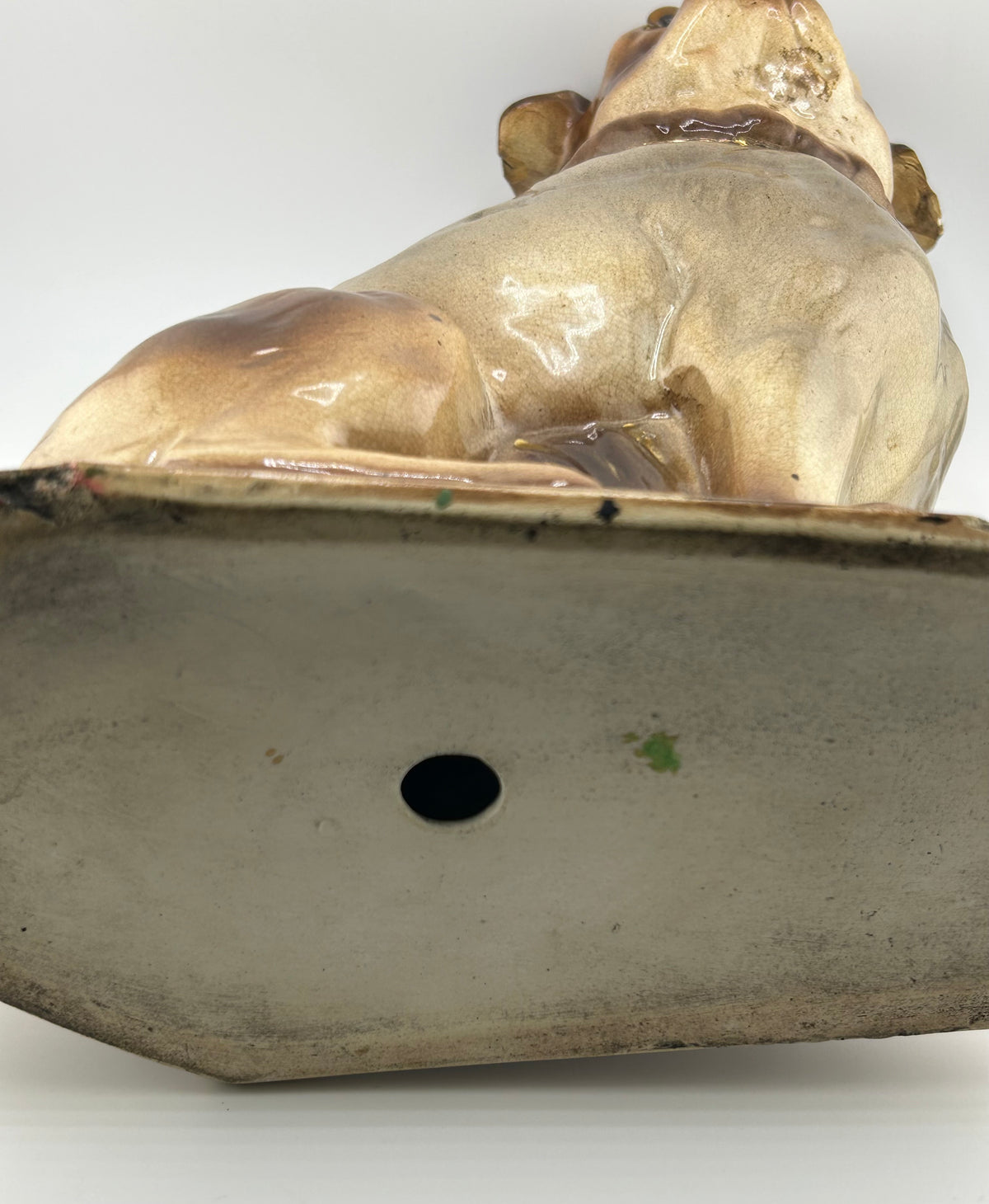 Vintage Pug Figure with Glass Eyes (as found)