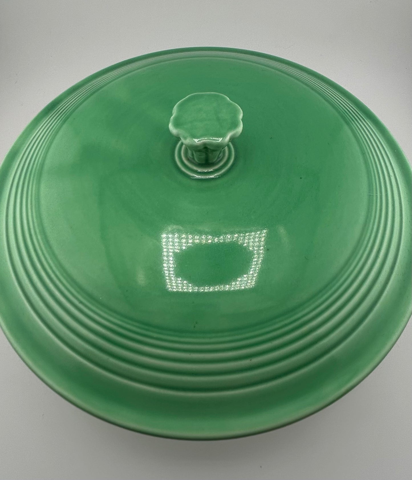 Vintage Fiestaware Green Covered Casserole