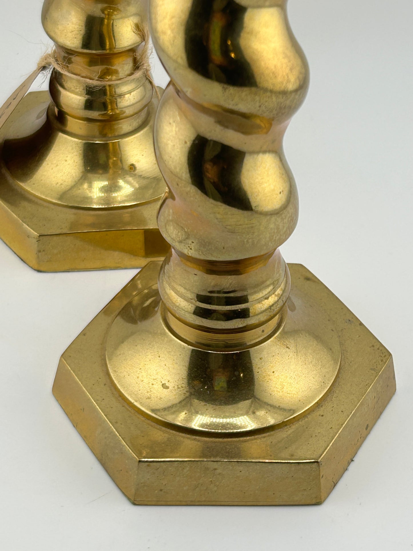 Andrea by Sadek Brass Candleholder Pair