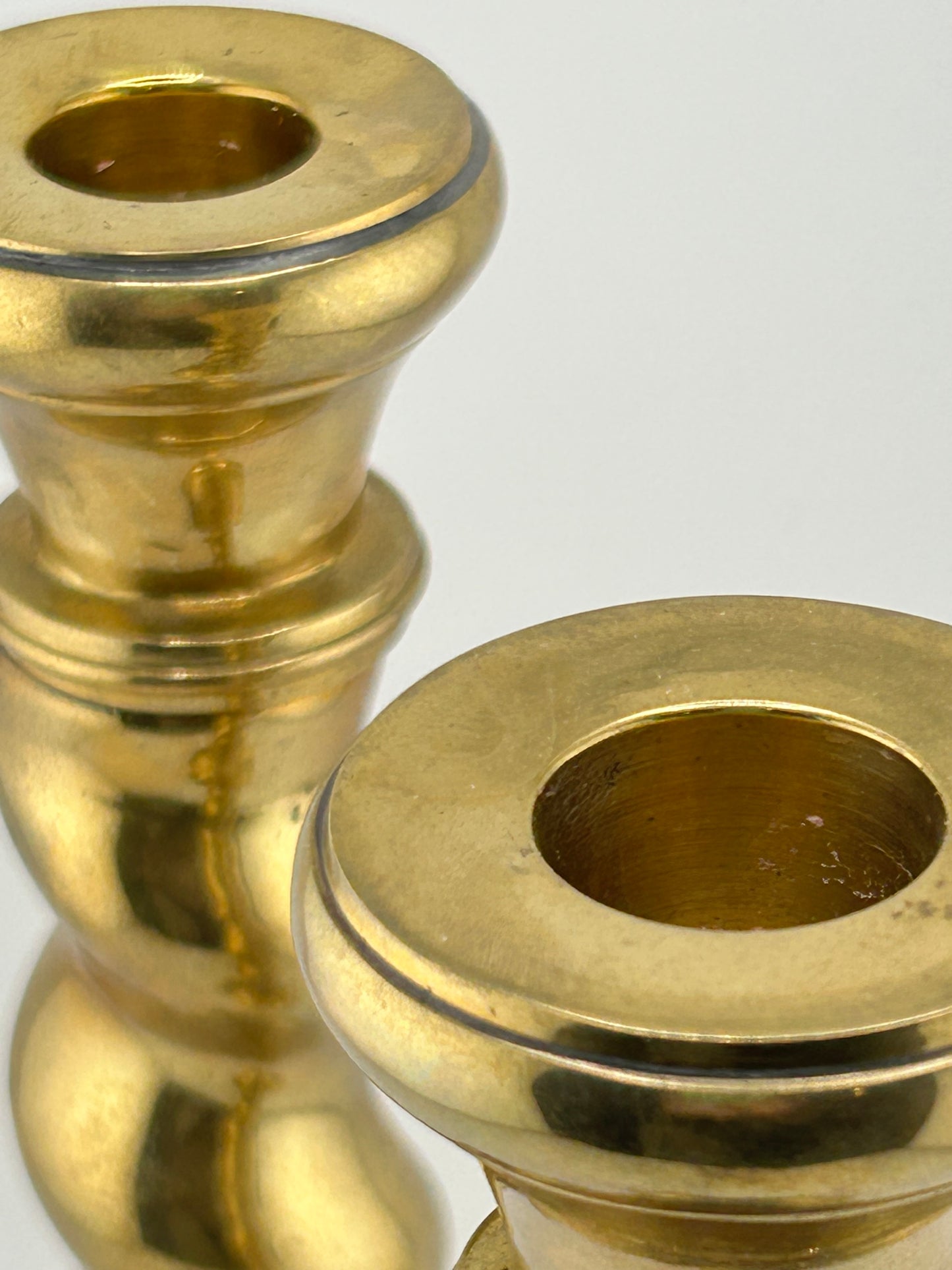 Andrea by Sadek Brass Candleholder Pair