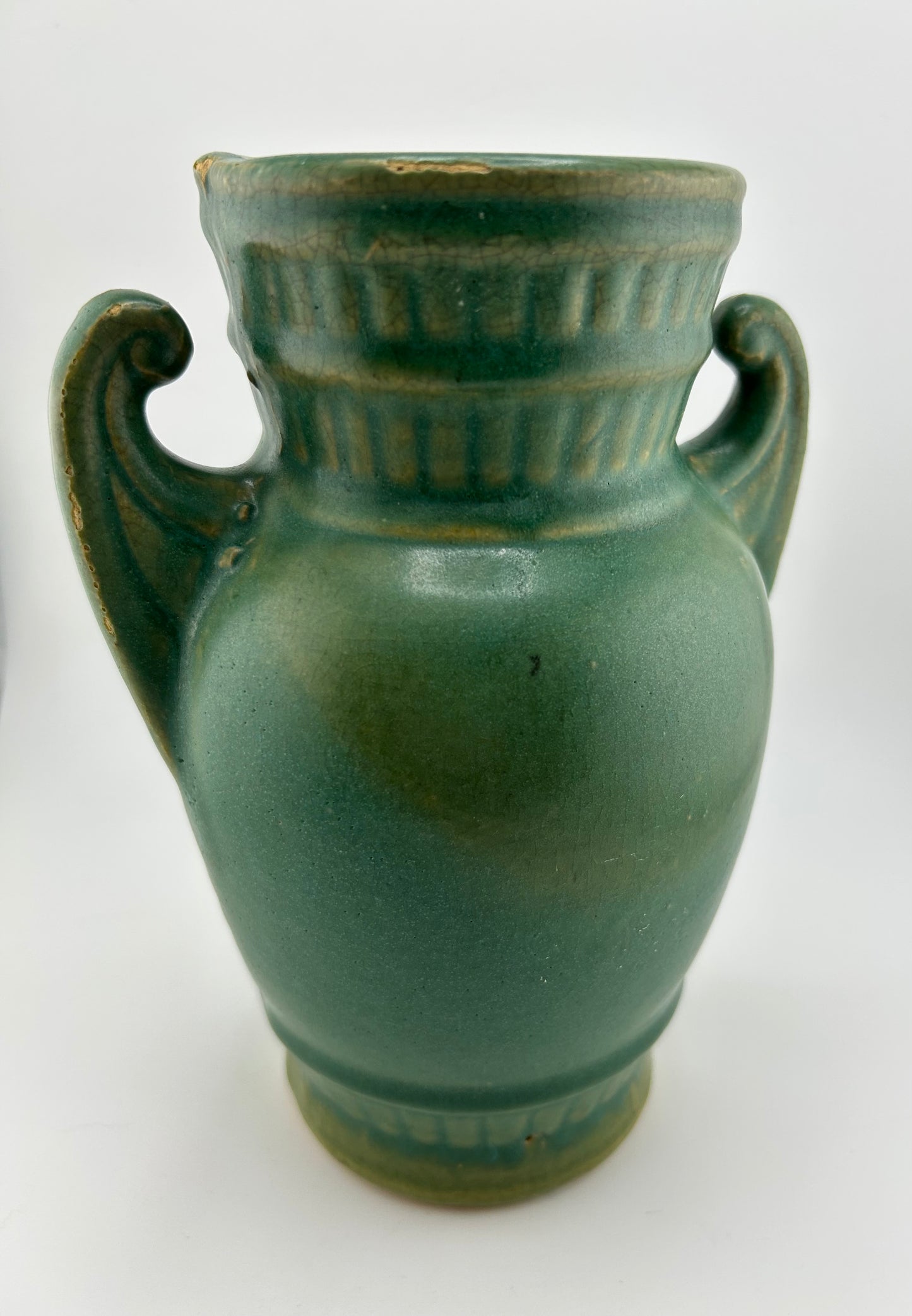 Matte Green Pottery Vase