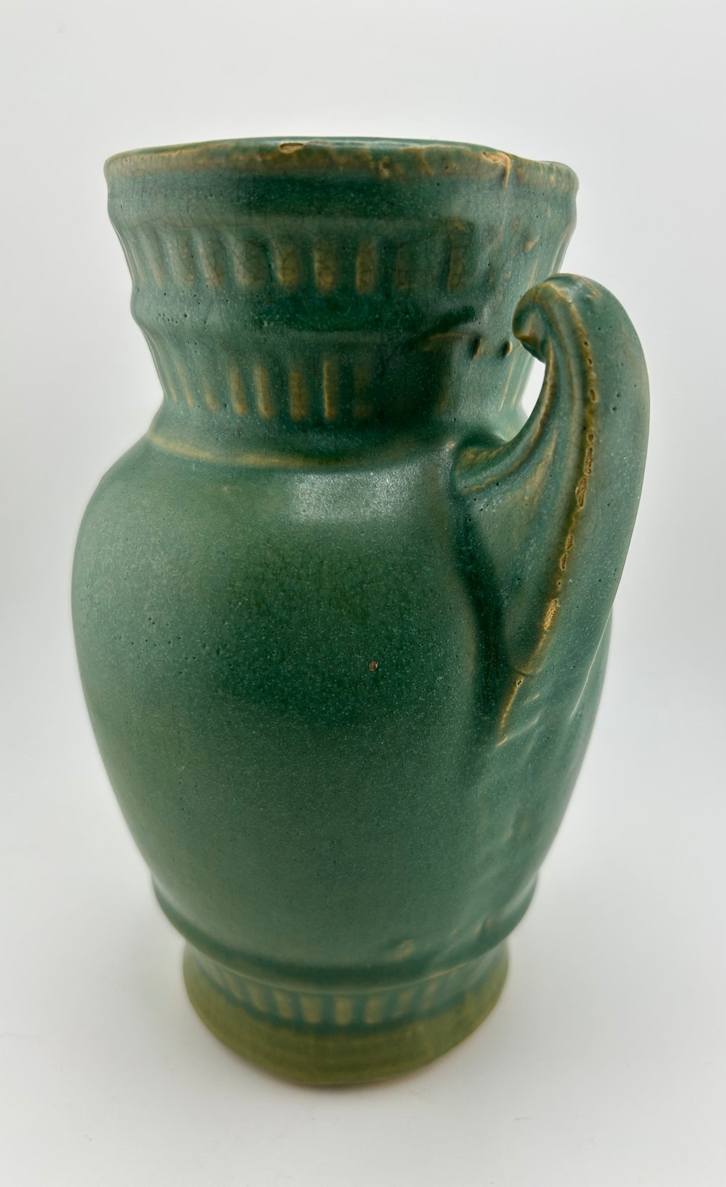 Matte Green Pottery Vase