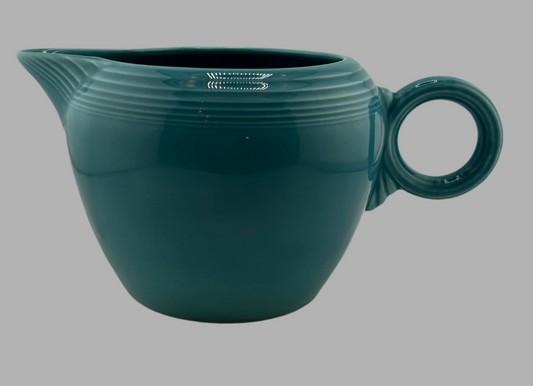 Vintage Fiestaware Turquoise O-Ring Pitcher