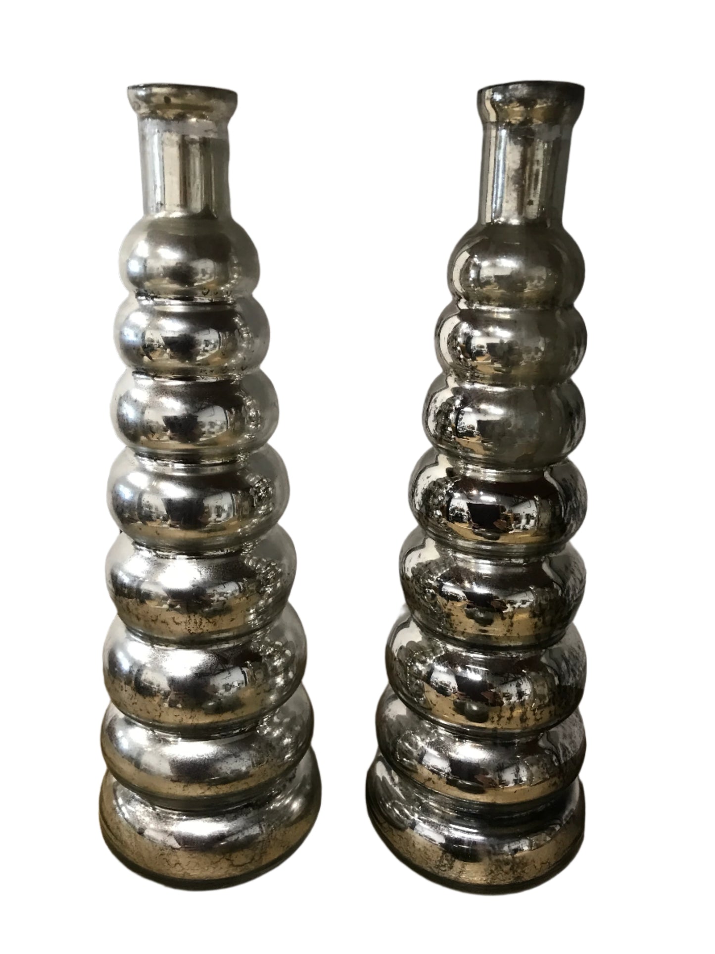 Mercury Glass Tubular Vase